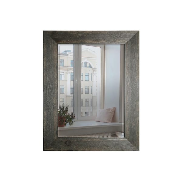 Mirrorize Canada Large Rectangle Black Modern Mirror (46 in. H x 34 in. W)