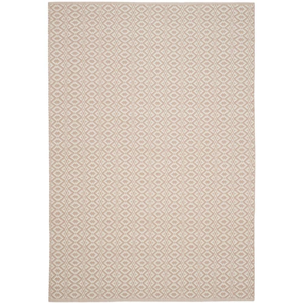 Ivory/Beige Hand-Woven Cotton Flatweave 6' x 9' Area Rug