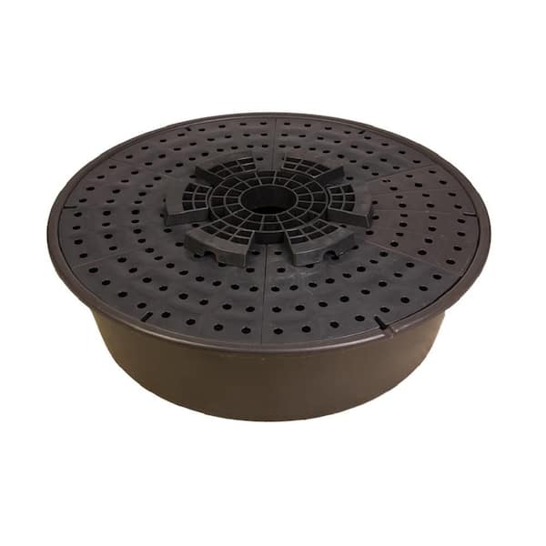 36 in. Black Plastic Basin Round 35 Gal.