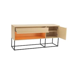 Yazda Ginko Maple TV Stand Fits TV's up to 65 in. with LED Lights