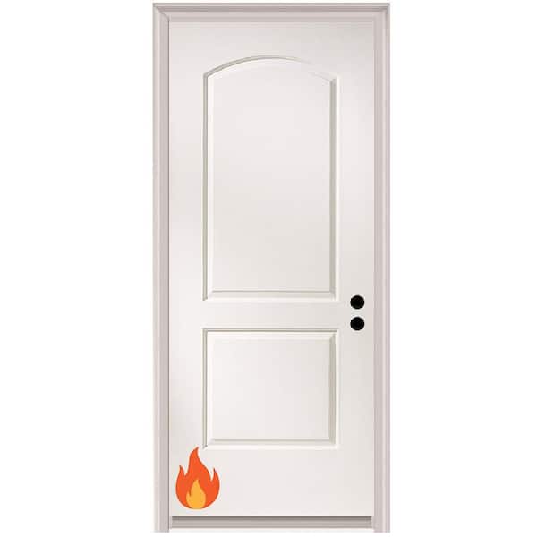 32 in. x 80 in. Caiman Left-Hand Primed Composite 20 Min. Fire-Rated House-to-Garage Single Prehung Interior Door