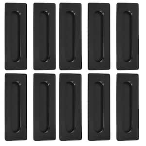 FHIX 7-1/8 in. L Graphite Black Stainless Steel Square Edge Oblong Flush Cup Pull (10-Pack)