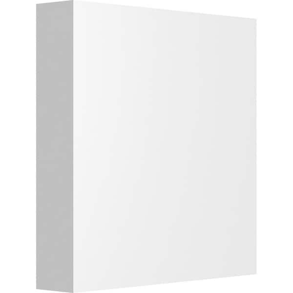 Ekena Millwork 3/4 in. x 4 in. x 4 in. PVC Standard Sedgwick Rosette with Square Edge Moulding