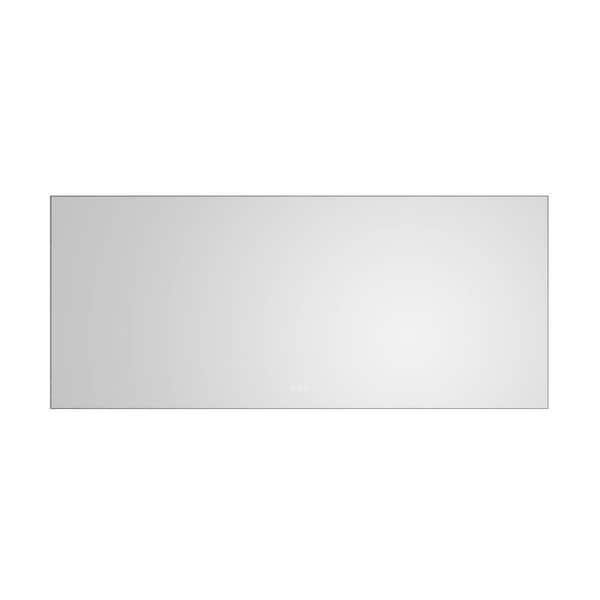 Unbranded 84 in. W x 36 in. H Rectangular Frameless LED Wall Mount Anti-Fog Modern Decorative Bathroom Vanity Mirror