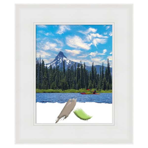Amanti Art 11 in. x 14 in. Textured White Picture Frame Opening Size