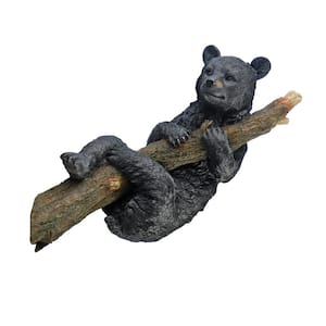 8 in. H Up a Tree Hanging Black Bear Cub Hanging Sculpture