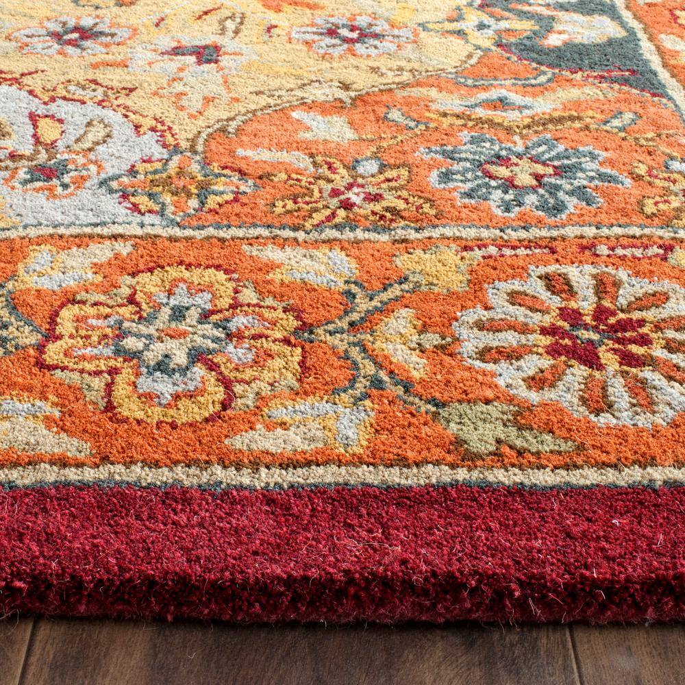 Heritage Multi/Red Hand-Tufted Wool 5' x 8' Rectangular Area Rug