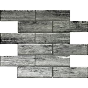 Apollo Tile 5 pack 11.8-in x 11.8-in Gray Quartz and Glass Mosaic Tile  (4.83 Sq ft/case) - Bed Bath & Beyond - 35401628