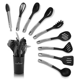 Kaluns Nylon Black Stainless Steel Cooking Utensils (Set of 10) K-CUS10-HD  - The Home Depot