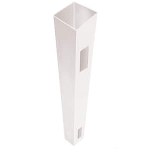 5 in. x 5 in. x 7 ft. White Vinyl Fence End/Gate Post (B)