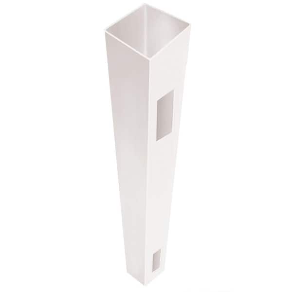 Barrette Outdoor Living 5 in. x 5 in. x 7 ft. White Vinyl Fence End/Gate Post (B)