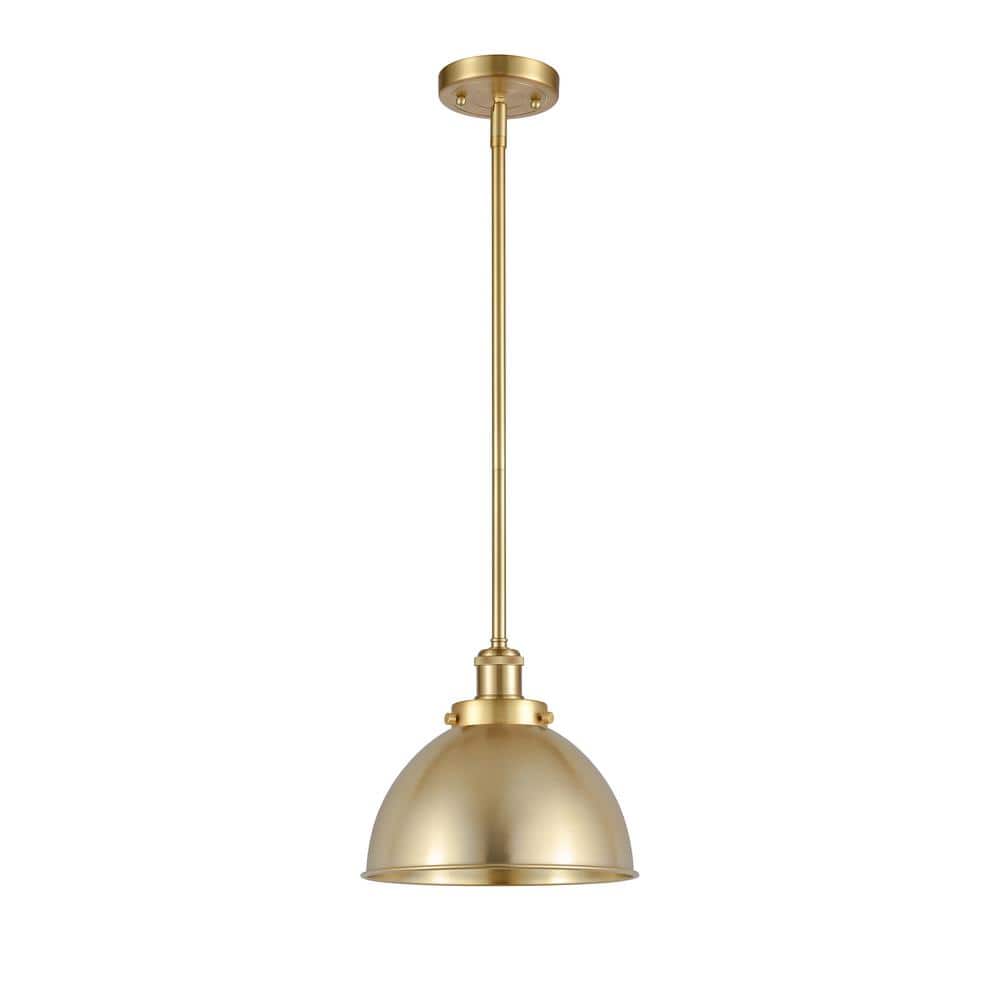 Ballston Urban 60-Watt 1-Light Satin Gold Shaded Mini Pendant Light with Metal Shade price history on PriceWatchPro