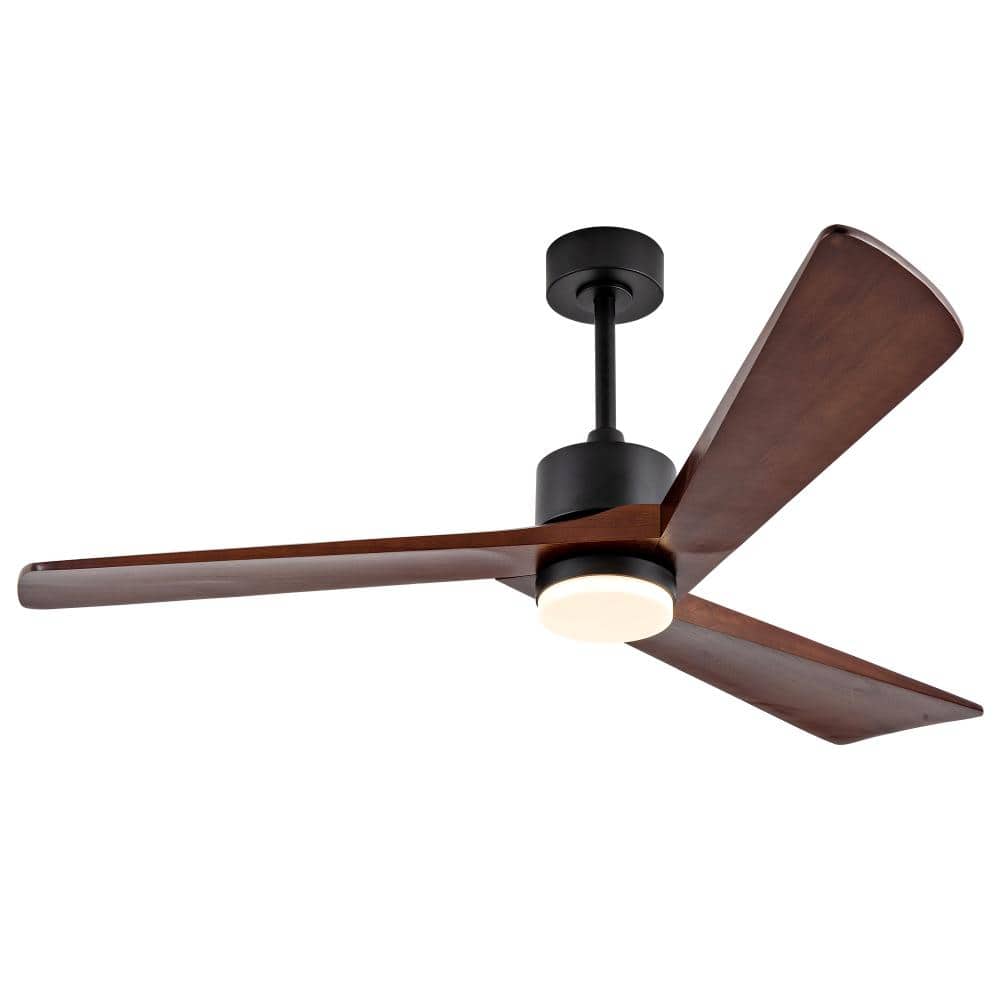 36 in. Indoor Integrated LED Simple Black Ceiling Fan Lighting with 3 Solid Wood Blades price history on PriceWatchPro