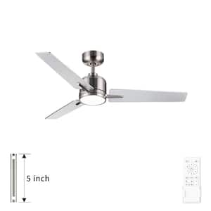 Kaleido 48 in. Indoor Brushed Nickel Standard Ceiling Fan with Light and Dual-Finish Blades