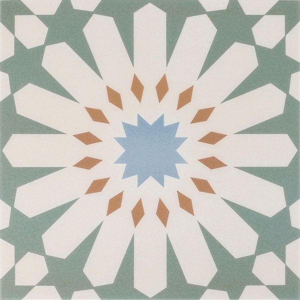 Peel and Stick Tile 7.87 in. x 7.87 in. PVC Self-Adhesive Backsplash Tiles, Green (4.3 sq. ft. / Case)