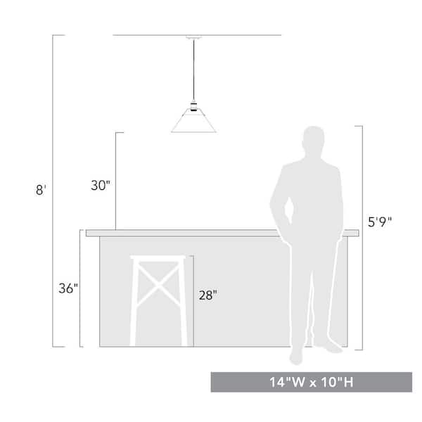 Golden Lighting - Orwell 100-Watt 1-Light Aged Brass and Clear Glass Pendant Light