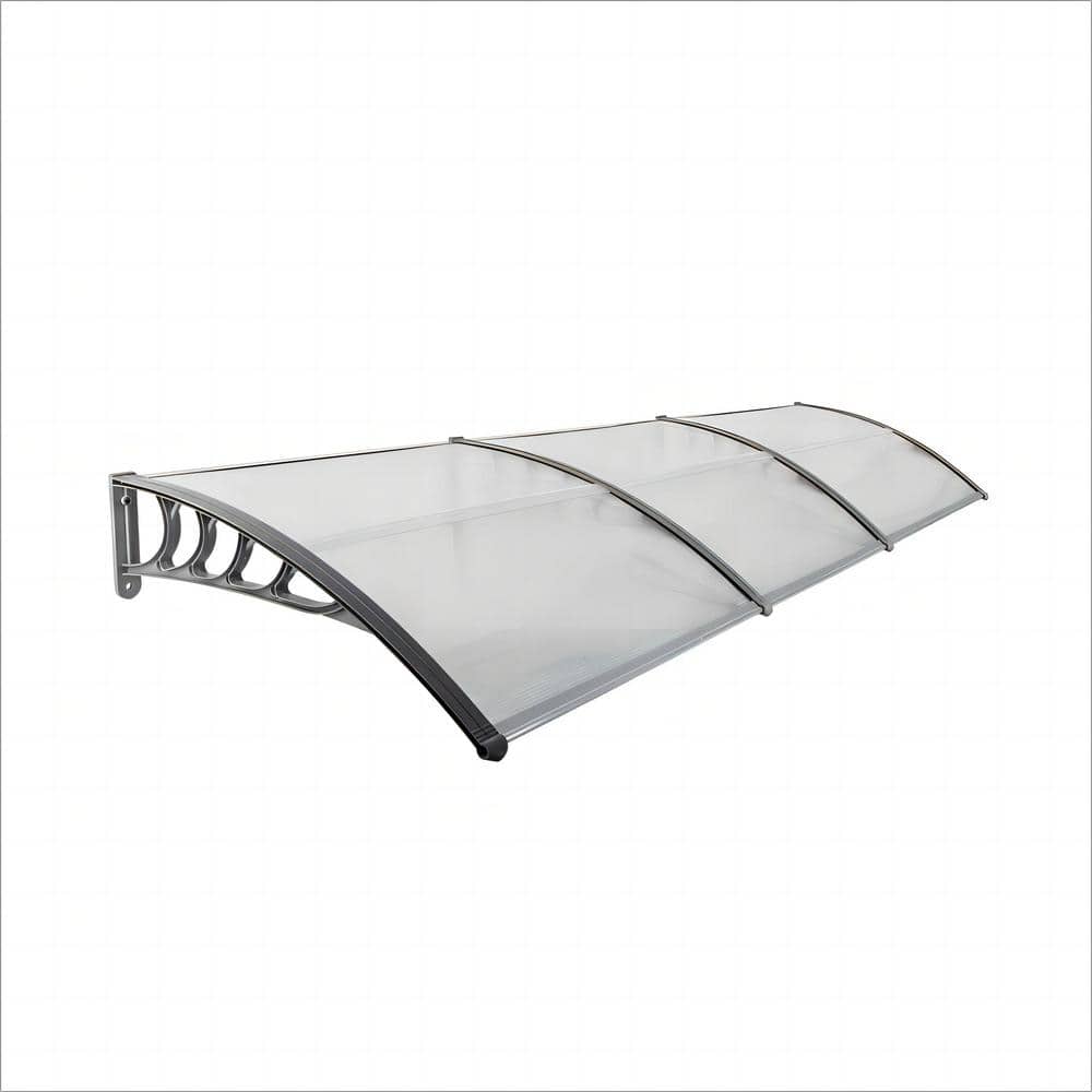 Reviews for Karl home 118 in. Gray Bracket Door and Window Fixed Awning