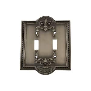 Pewter 2-Gang Toggle Wall Plate (1-Pack)