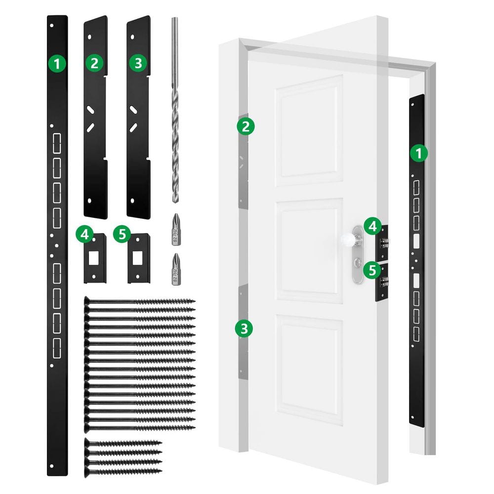 46 Heavy Duty Door Reinforcement Set, Door Frame Included 9/64 Long Dr