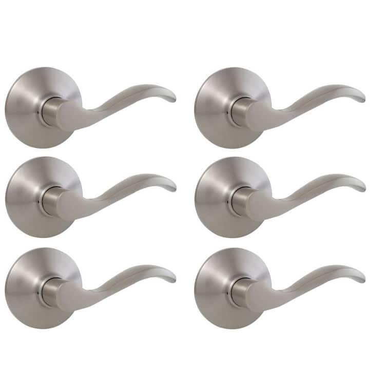 Defiant Naples Satin Nickel Hall and Closet Door Handle Contractor Pack