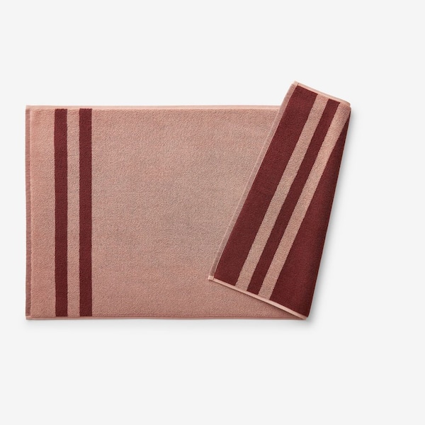 Legends Hotel Mirage Rev Stripe Aegean Towel 20 in. x 36 in. Caramel Bath Mat