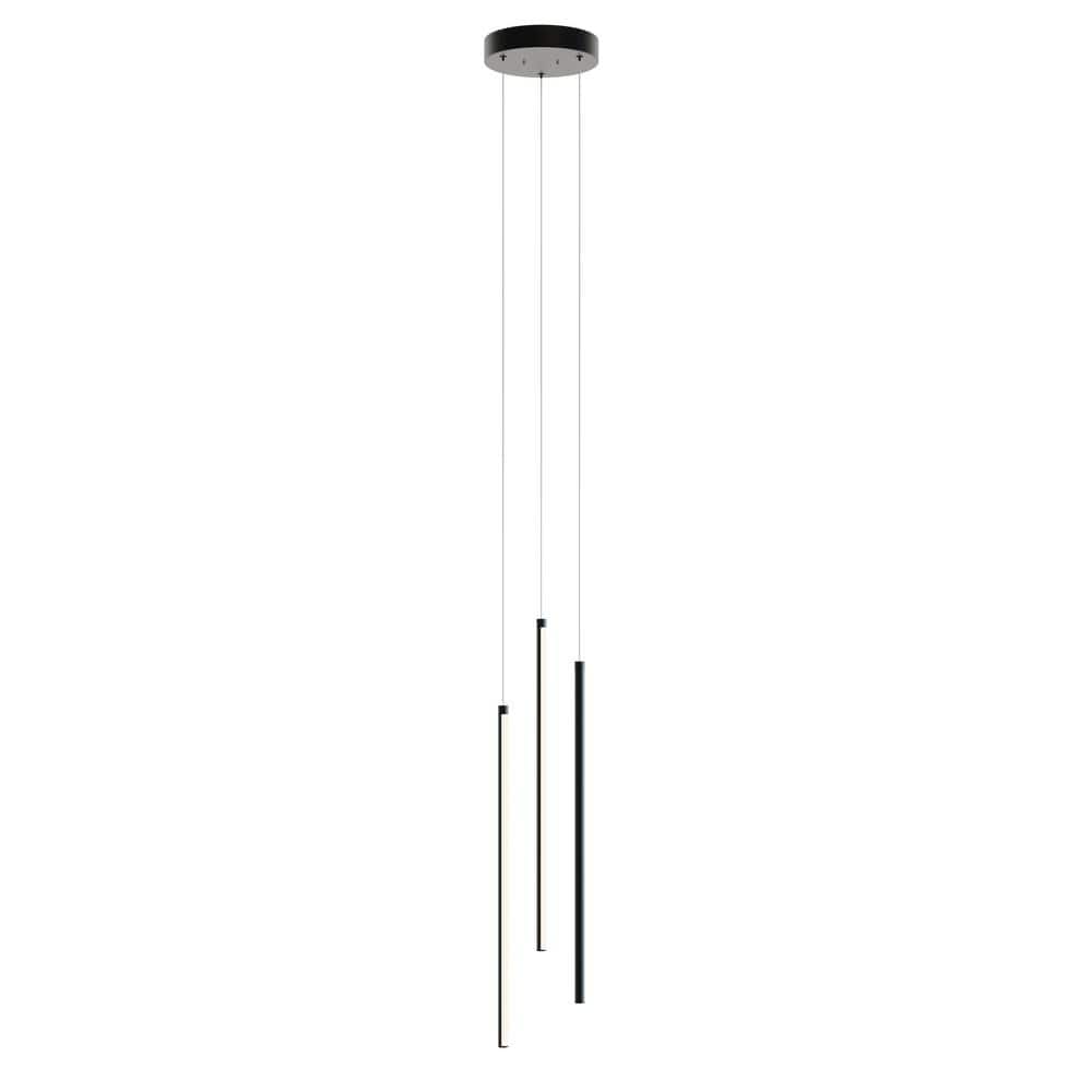 Rosemont 8.33-Watt 3-Light Black Integrated LED Pendant Light with Acrylic Shade price history on PriceWatchPro