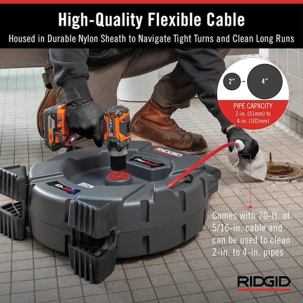 RIDGID K9-204 FlexShaft Wall-to-Wall Professional Drain Cleaning