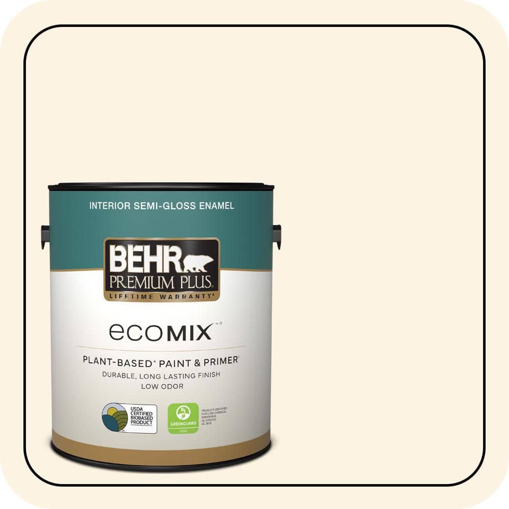 1 gal. #PWN-31 Candlelight Ivory Semi-Gloss Enamel EcoMix Plant-Based Interior Paint & Primer price history on PriceWatchPro