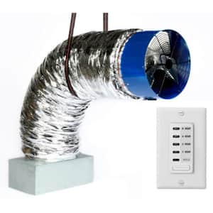 6500 CFM Energy Efficient Whole House Fan Includes 2-Speed Wall Switch with Timer