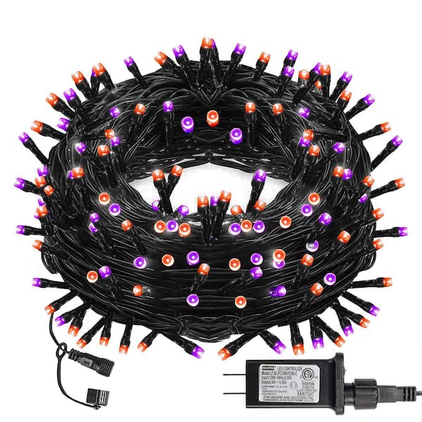 Angel Sar 100 ft. Halloween 300 LED String Lights with 8