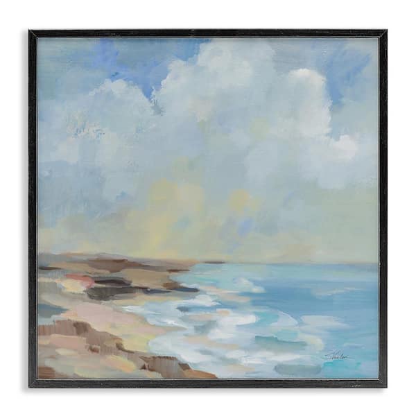 Stupell Industries By The Beach Shore by Silvia Vassileva Black Framed Nature Giclee Art Print 24 in. x 24 in.