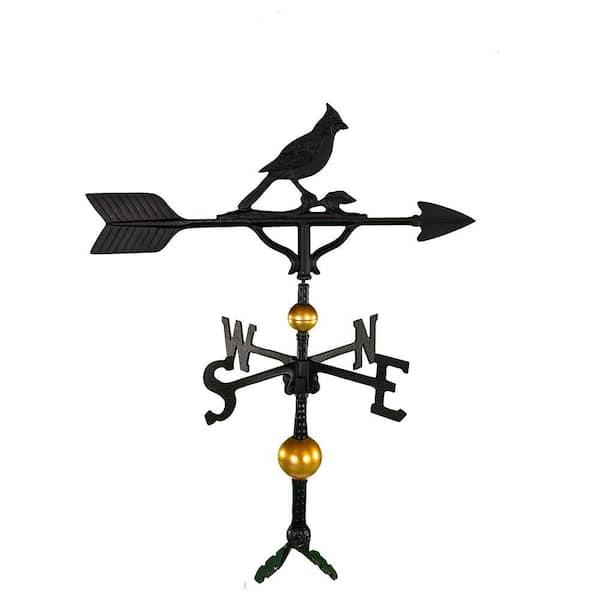 Montague Metal Products 32 in. Deluxe Black Cardinal Weathervane