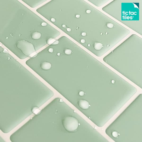 Subway Mist 12 in. W x 12 in. H Peel and Stick Decorative Mosaic Wall Tile Backsplash (10-Tiles)