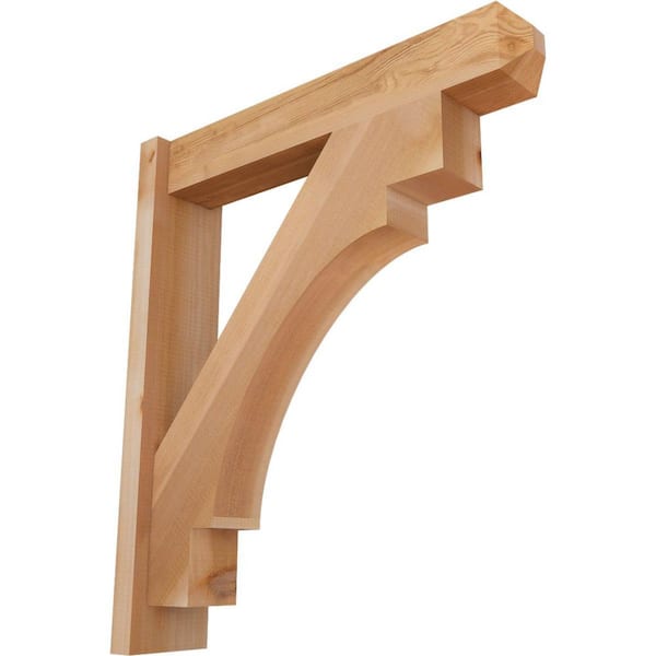 Ekena Millwork 6 in. x 30 in. x 26 in. Western Red Cedar Merced Craftsman Smooth Outlooker