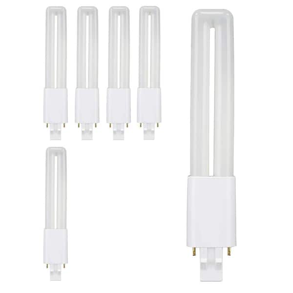 Feit Electric 13-Watt Equivalent PL Twin Tube CFLNI Bi-Pin Plug-In GX23 Base CFL Replacement LED Light Bulb, True White 3500K (6-Pack)
