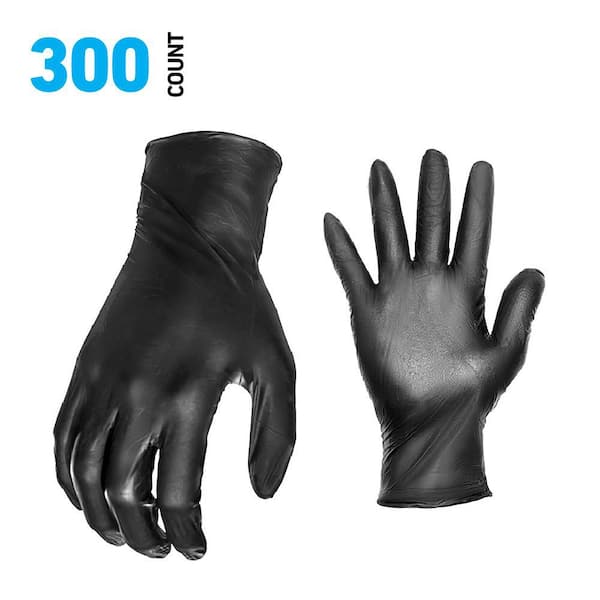 GORILLA GRIP Large 4mil Disposable Nitrile Work Gloves (300-Pack