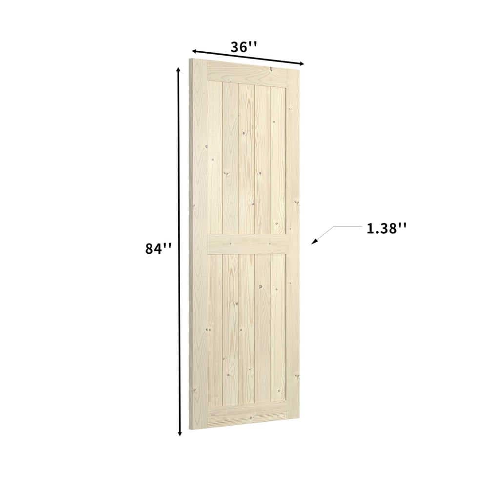 Coast Sequoia 84" Knotty Pine Wood Sliding Barn Door with Hardware Kit
