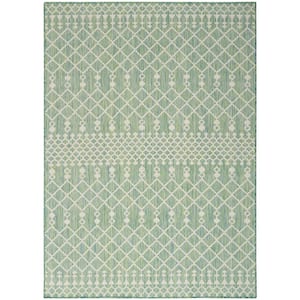 Positano Blue Green 6 ft. x 9 ft. Moroccan Contemporary Area Rug