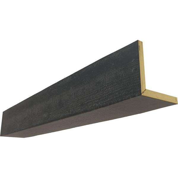 Ekena Millwork 8 in. x 12 in. x 8 ft. 2-Sided (L-Beam) Rough Sawn Aged Ash Faux Wood Ceiling Beam