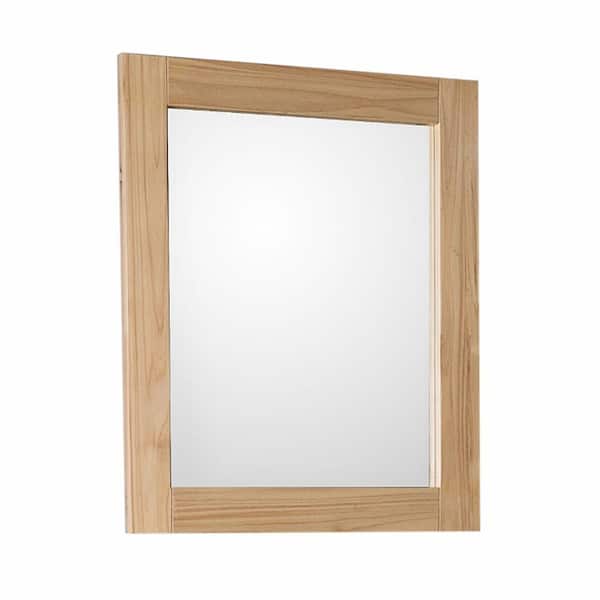 Bellaterra Home Umbria 18.00 in. W x 22.00 in. H Framed Rectangular Bathroom Vanity Mirror in Natural