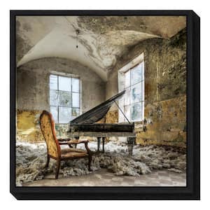 "In Heaven Piano" by Mario Benz Framed Canvas Wall Art