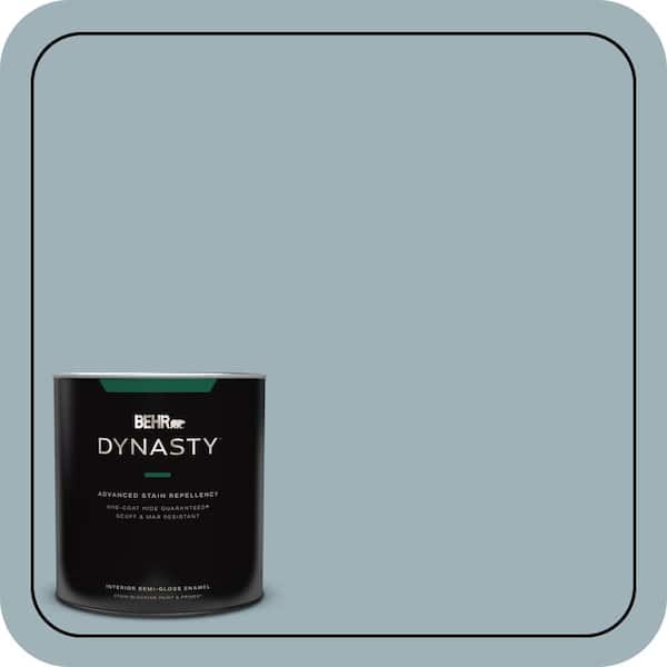 BEHR DYNASTY 1 qt. #540E-3 Blue Fox Semi-Gloss Enamel Interior Stain-Blocking Paint and Primer
