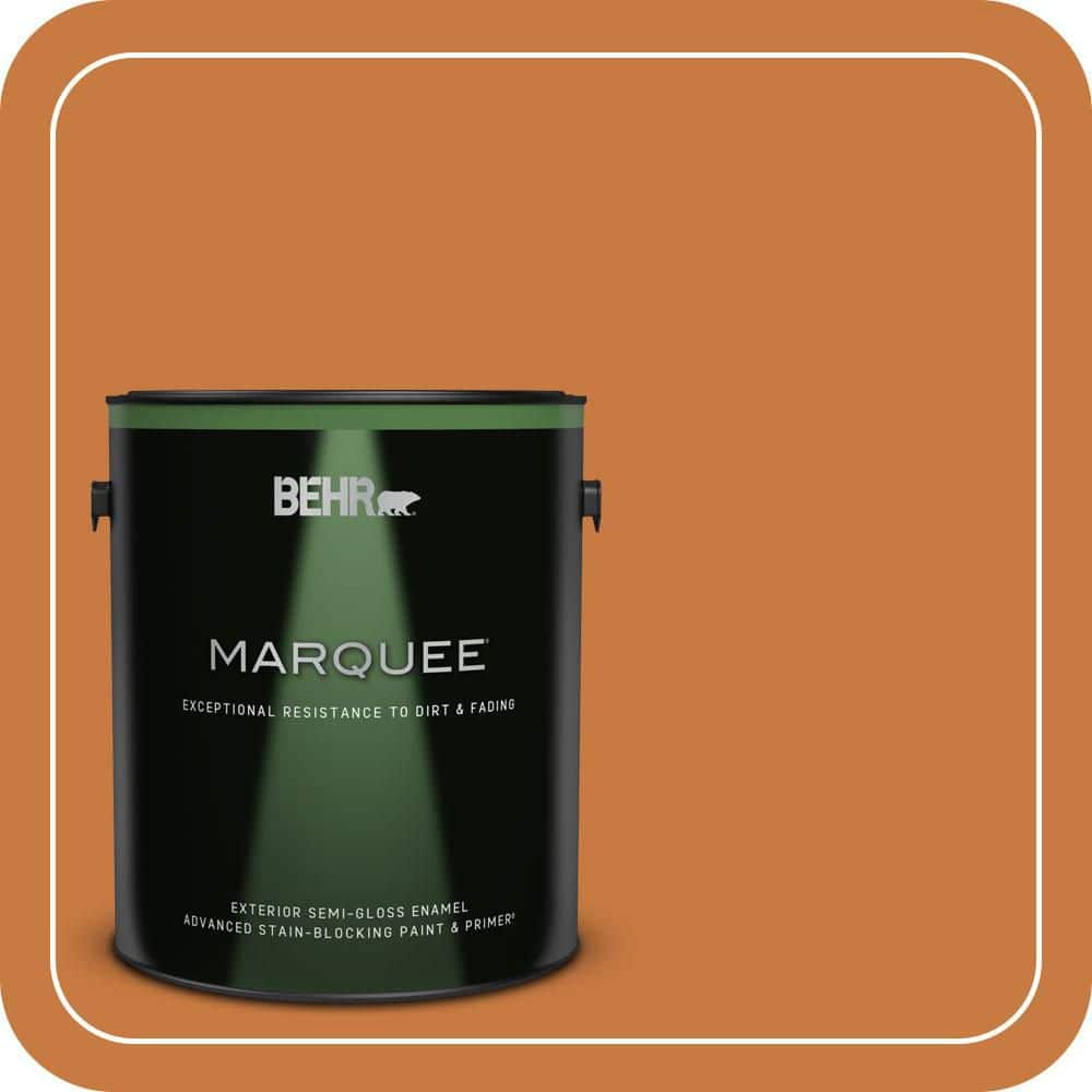 1 gal. #M230-7 Rumba Orange Semi-Gloss Enamel Exterior Paint & Primer product image for price tracking