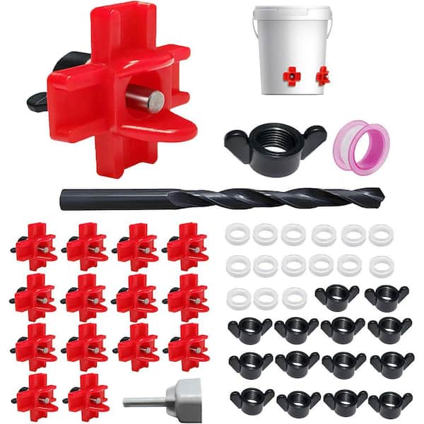 15-Pack Horizontal Chicken Nipple Waterer Non Leak Design with Drill Bits for Poultry Coop Stainless Steel Feed