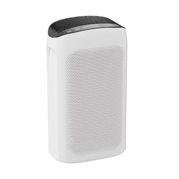 495 sq. ft. 3-Speed HEPA-True Portable Personal Air Purifier in Whites, with Timer and Ultra-Quiet Sleep Mode