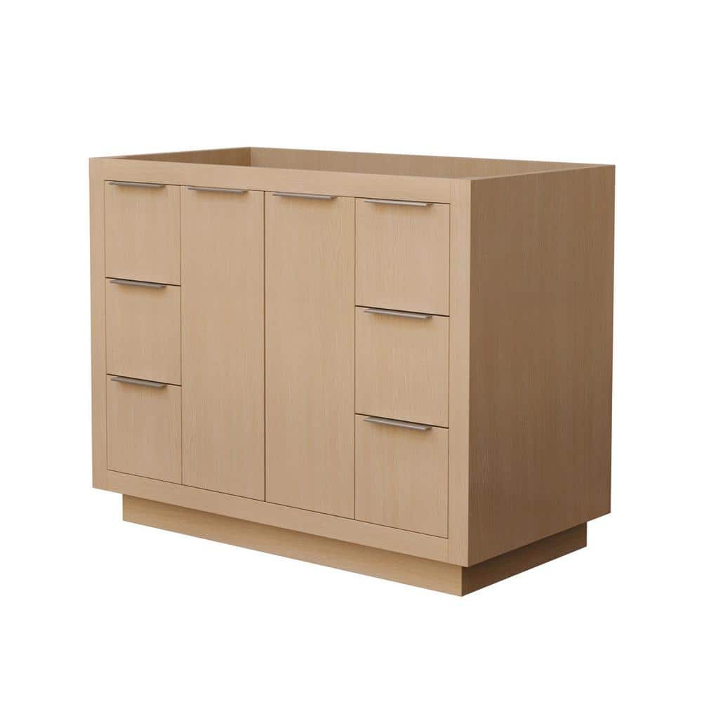 Maroni 42" Light Straw Hardwood Single Bathroom Vanity