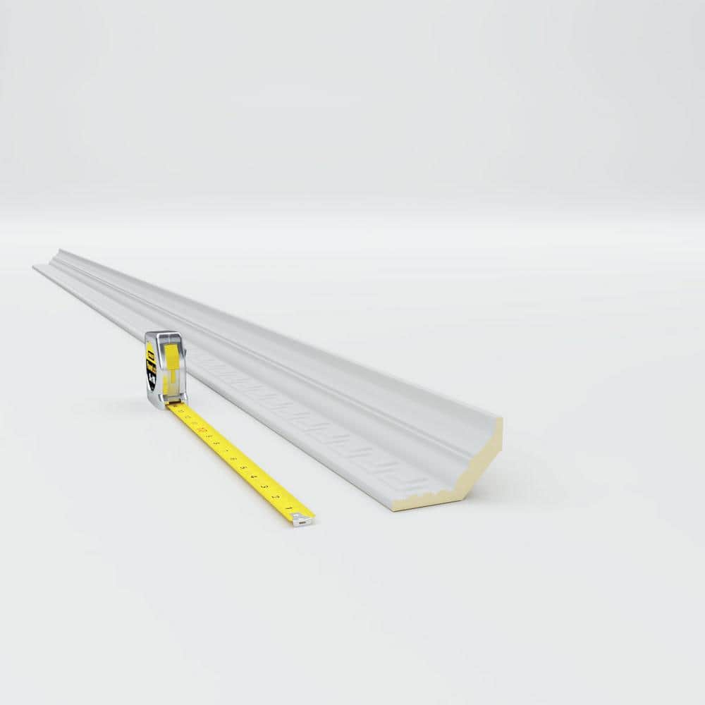 Eris White Polyurethane Crown Moulding 94.5" Length