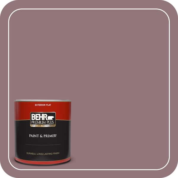 BEHR PREMIUM PLUS 1 qt. #110F-5 Phantom Hue Flat Exterior Paint & Primer