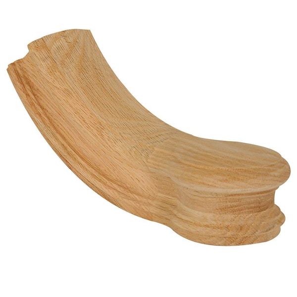 Stair Parts 7710 Unfinished Red Oak Starting Easing Handrail Fitting