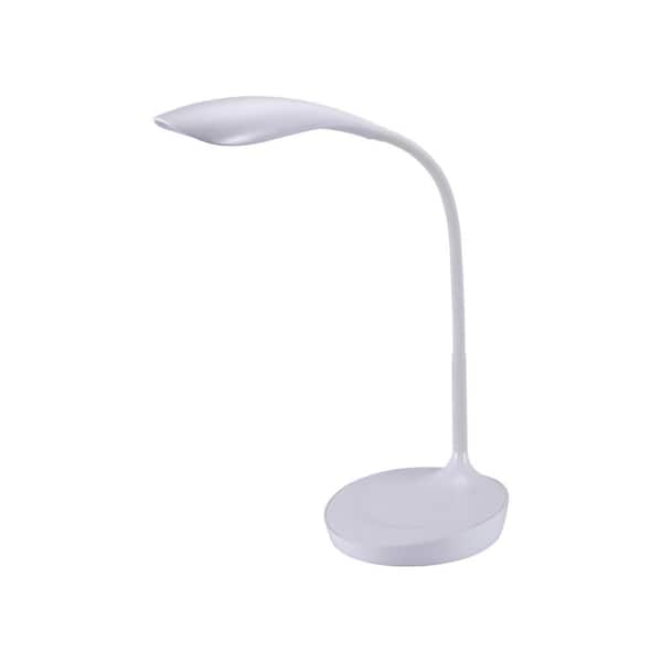 White Gooseneck Led Desk Lamp, Home Depot Desk Lamp With Usb Port